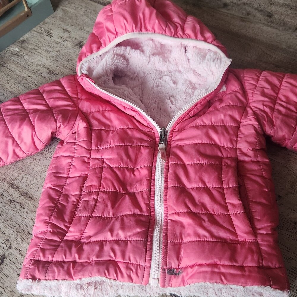 North Face Pink Reversible Winter Jacket